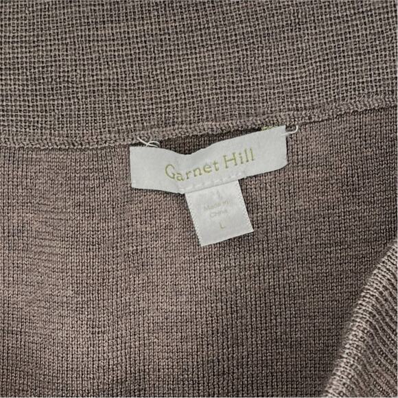 Garnet Hill women’s maxi skirt 100% Merino Wool heather grey side slit Large - Picture 2 of 6